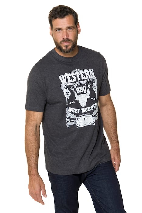 T-shirt, 2-pack, bull print/plain, short sleeve, jersey fabric