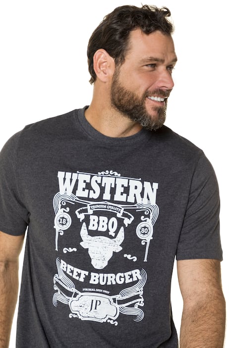 T-shirt, 2-pack, bull print/plain, short sleeve, jersey fabric
