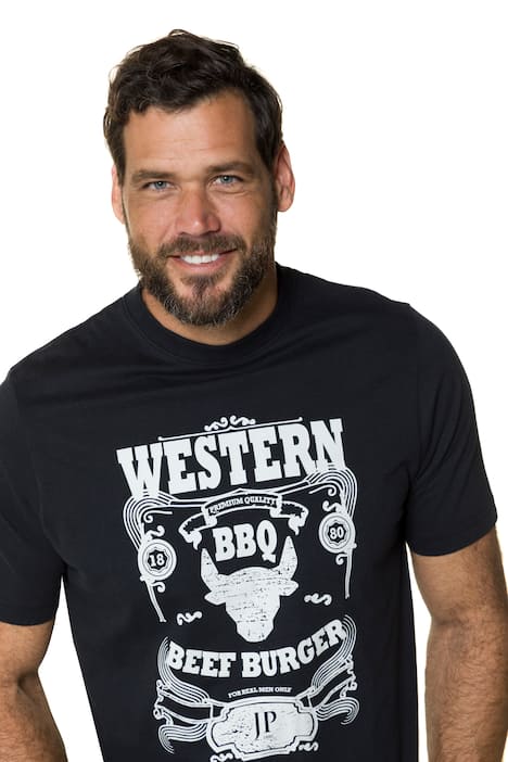 T-shirt, 2-pack, bull print/plain, short sleeve, jersey fabric