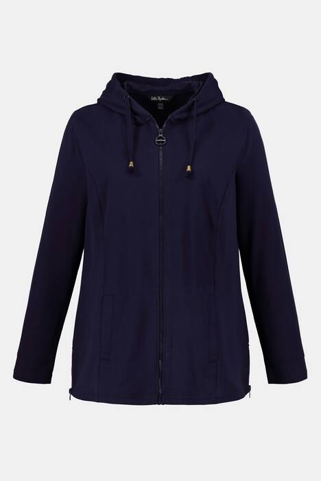 Zip Front Hooded Cotton Sweatshirt