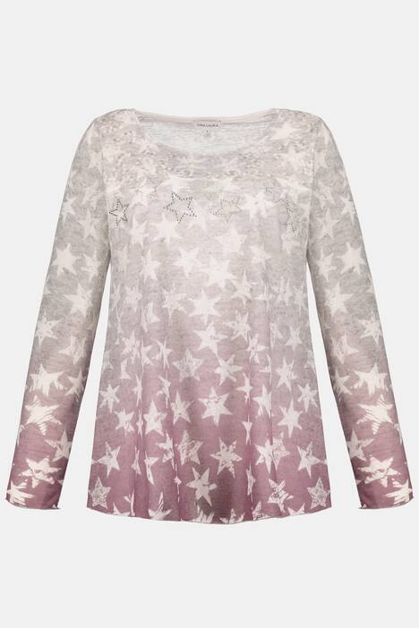 Shirt, Sternenmuster, Glitzernaht, Pailletten