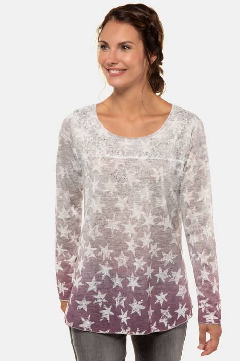 Shirt, Sternenmuster, Glitzernaht, Pailletten