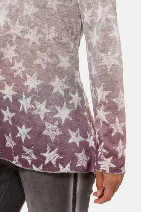 Shirt, Sternenmuster, Glitzernaht, Pailletten
