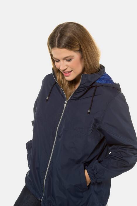 Blouson-Jacke, Kapuze abnehmbar, Saum-Tunnelzug