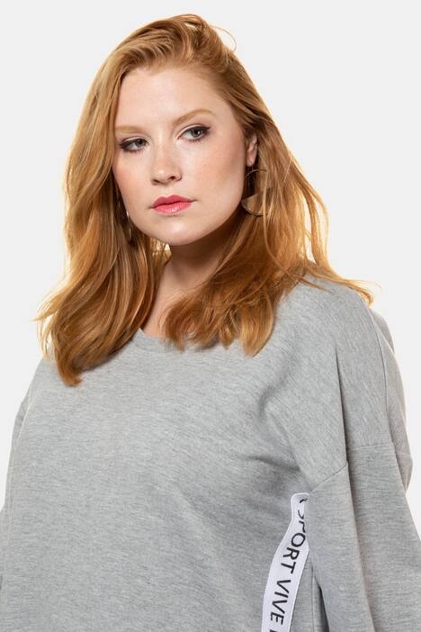 Sweater, extra lang, Statement-Bänder, Langarm