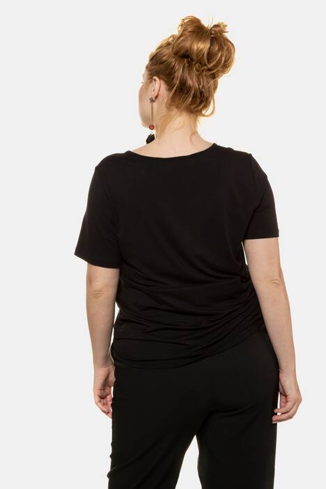 V-Shirt, Leo-Pailletten, Halbarm