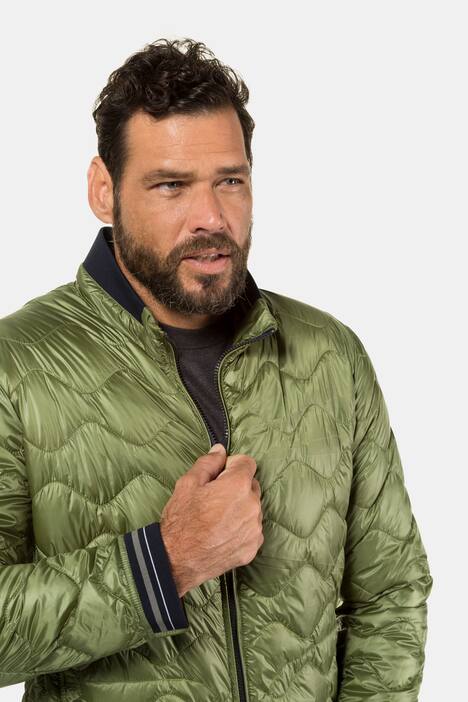 Steppjacke, kontrastfarbiges Futter, Langarm