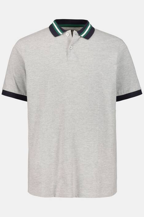 Poloshirt, Piqué, Streifenkragen, Halbarm
