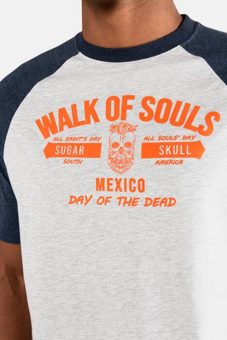 T-Shirt, zweifarbig, Walk of the Souls, Halbarm