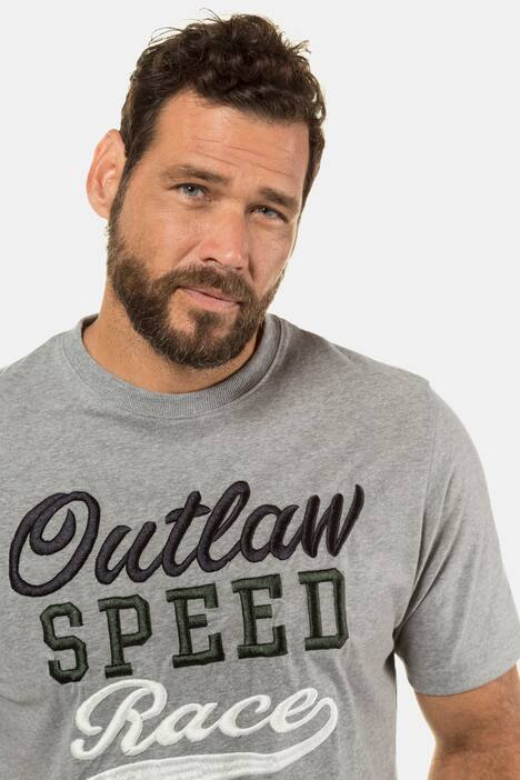T-Shirt, Stickerei-Statement, Halbarm