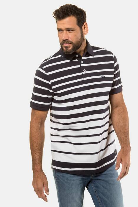 Poloshirt, Ringel-Verlauf, Piqué, Halbarm