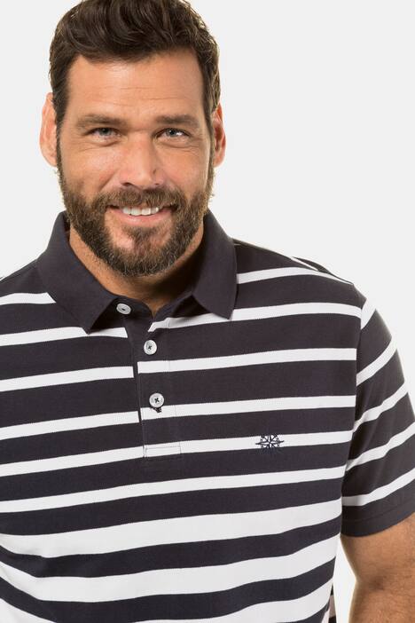 Poloshirt, Ringel-Verlauf, Piqué, Halbarm