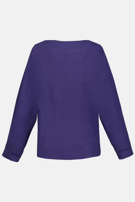Pullover, Querstrick, Fledermausarm, U-Boot-Ausschnitt