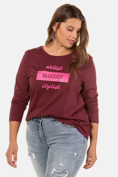 Shirt, Statement, Langarm