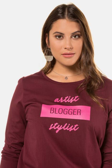Shirt, Statement, Langarm