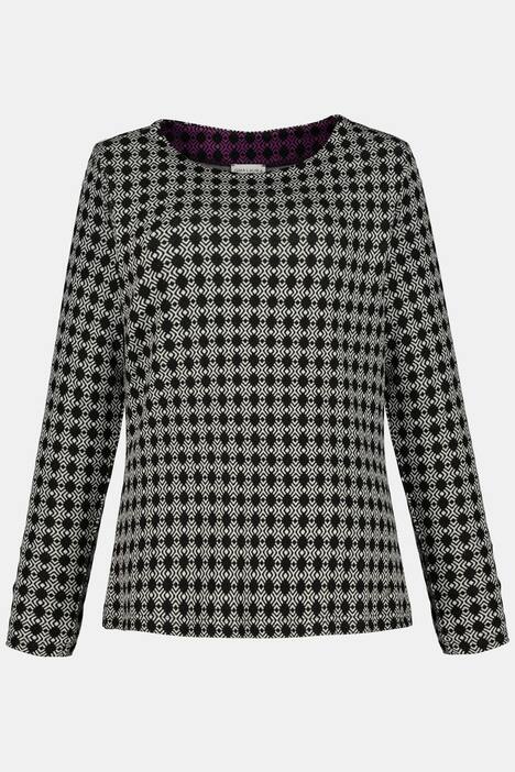 Pullover, Jaquard-Muster, Langarm