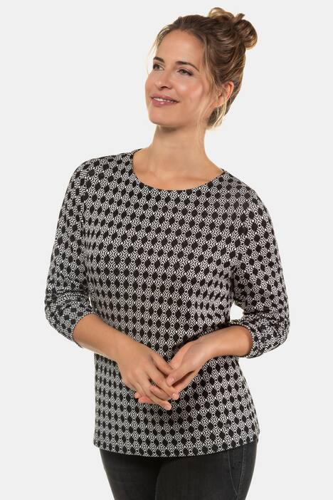 Pullover, Jaquard-Muster, Langarm