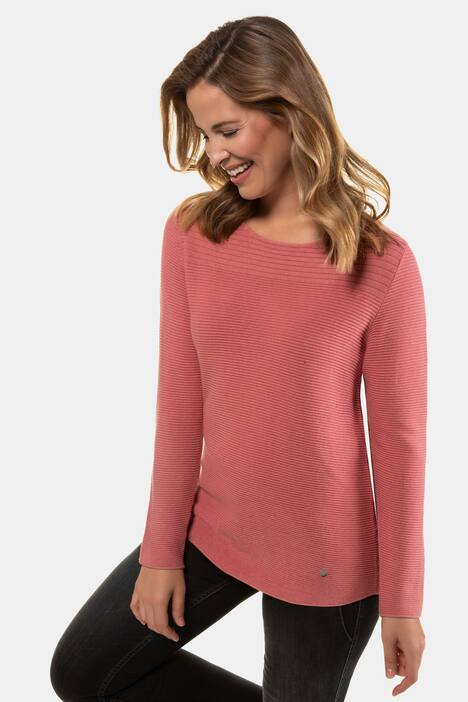 Pullover, Querrippen-Mix, Rollkanten