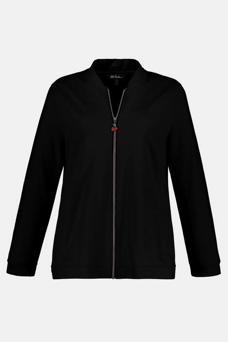 Sweatjacke, Collegestil, Rippbündchen