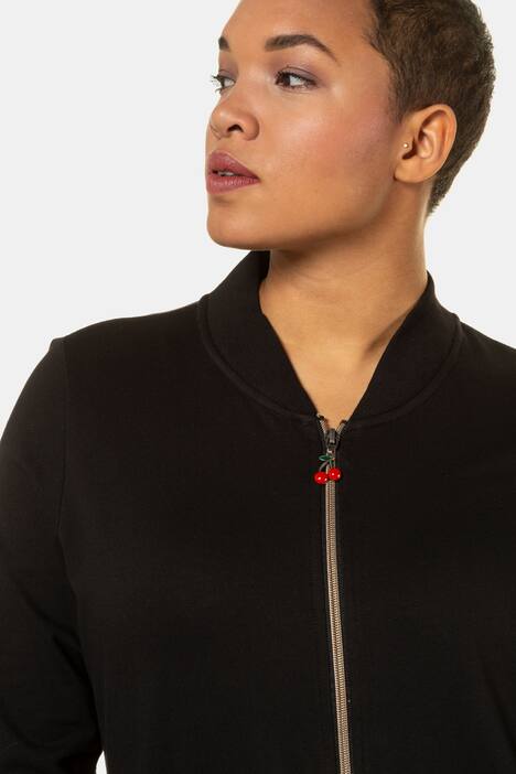Sweatjacke, Collegestil, Rippbündchen