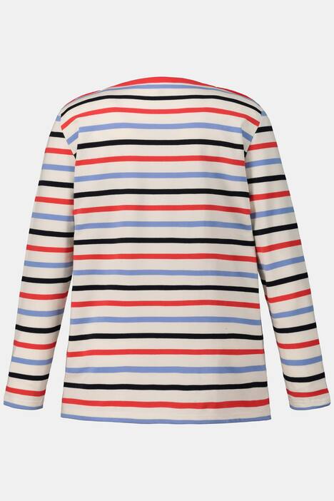 Ringelshirt, amerikanischer Ausschnitt, Regular