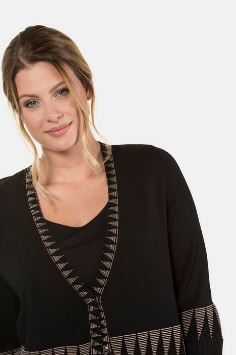 Strickjacke, extralang, Strickmix, selection