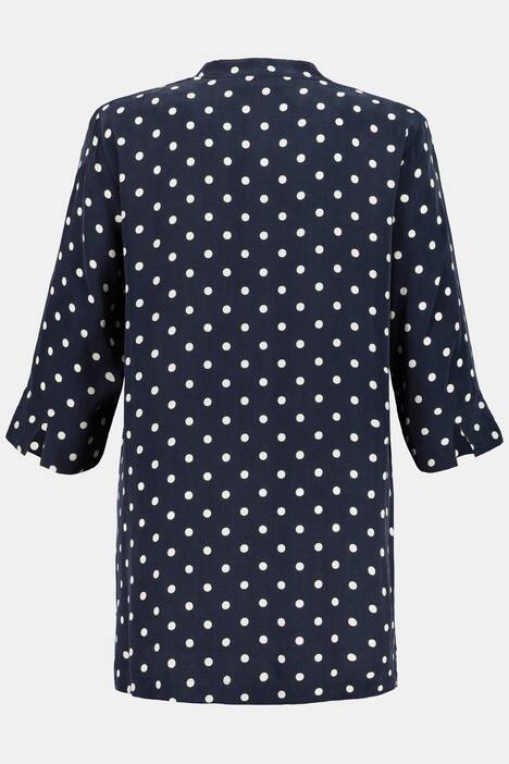 Bluse, Tupfendesign, Cupromix, hinten länger, selection