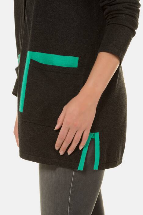 Cardigan, Color-Details, längere Form, selection
