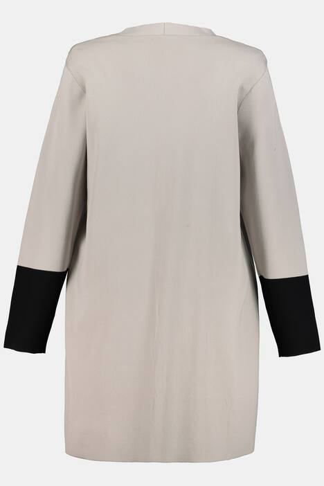 Longcardigan, Doubleface-Strick, offene Form, selection