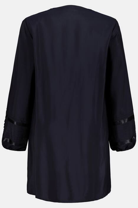 Longbluse, Zierfalten, Satineinsätze, selection