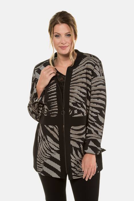 Jacke, Animalmuster, Materialmix, selection
