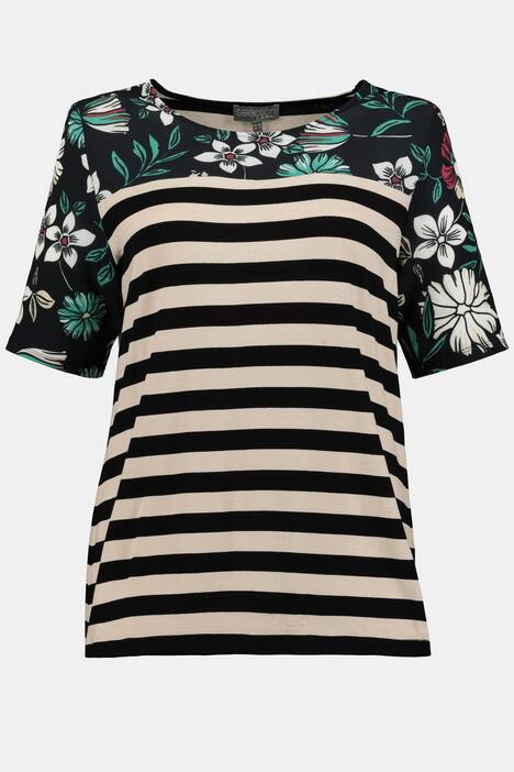 T-Shirt, Streifen, Classic, Blüten, selection
