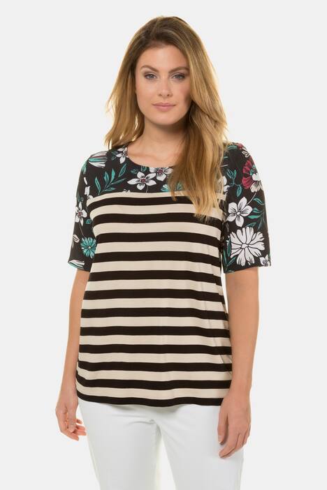 T-Shirt, Streifen, Classic, Blüten, selection