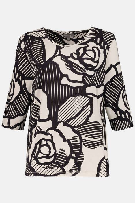 Shirt, Blütendesign, 3/4-Arm, selection