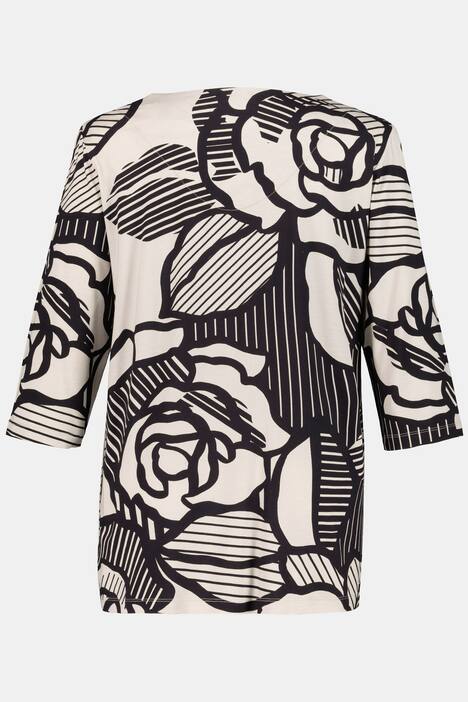 Shirt, Blütendesign, 3/4-Arm, selection