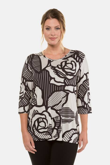 Shirt, Blütendesign, 3/4-Arm, selection