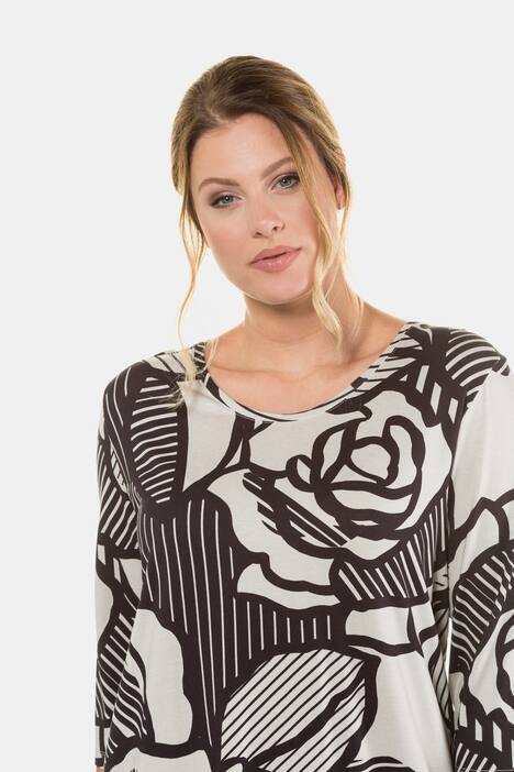Shirt, Blütendesign, 3/4-Arm, selection