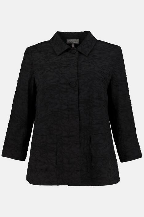 Jacke, Struktur-Jacquard, A-Linie, 3/4-Ärmel, selection