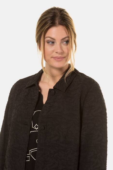Jacke, Struktur-Jacquard, A-Linie, 3/4-Ärmel, selection