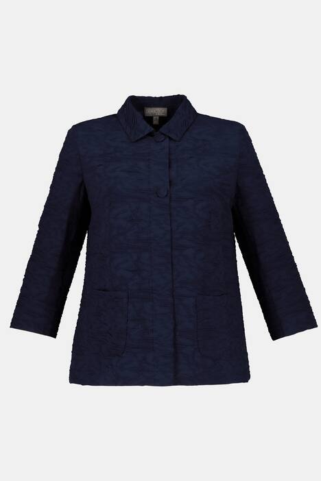 Jacke, Struktur-Jacquard, A-Linie, 3/4-Ärmel, selection