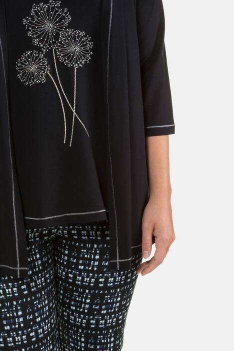 2-in-1-Shirt, Pusteblumen-Stickerei, Perlen, selection