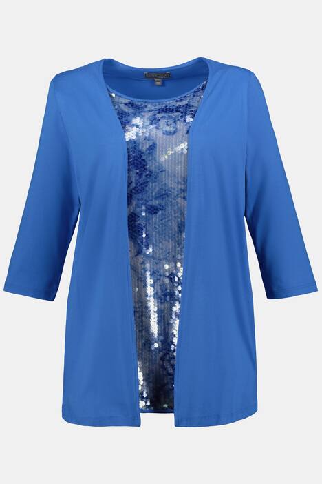 2-in-1-Shirt, Pailletteneinsatz, 3/4-Arm, selection
