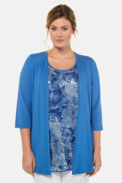 2-in-1-Shirt, Pailletteneinsatz, 3/4-Arm, selection