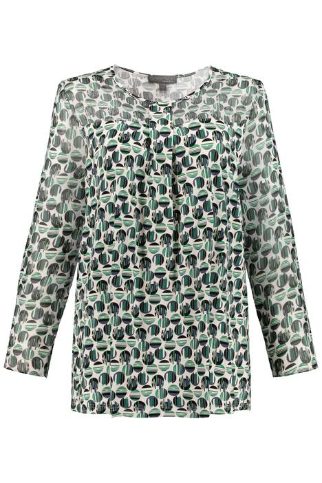 Shirt, ronde hals met sierplooi