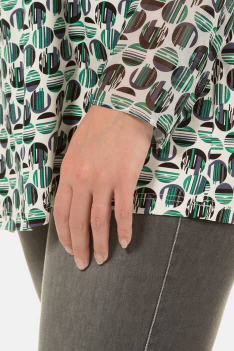 Shirt, Punkte, Chiffon/Jersey, Langarm, selection