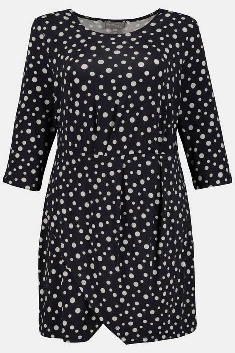 Longshirt, Tupfen, Saumkeil, 3/4-Arm, selection