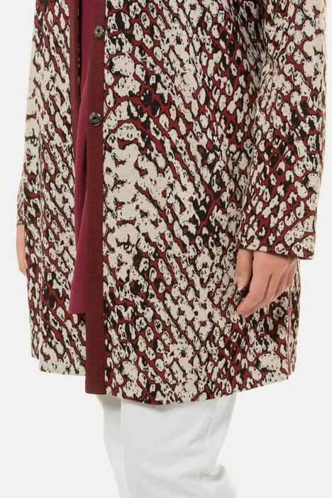 Jacquardjacke, XL-Animal-Design, Strickkante, selection