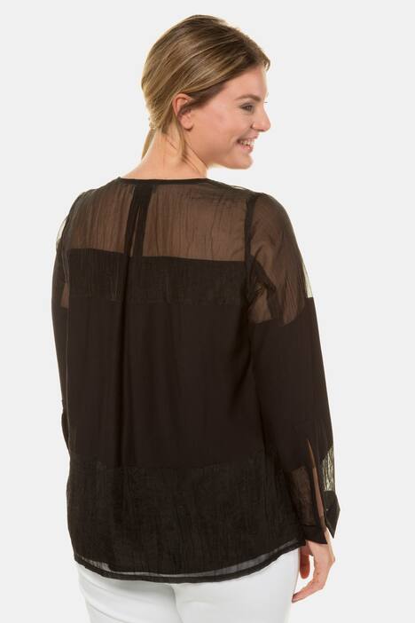 Tunika, Streifen, blickdichter Jerseyeinsatz, selection