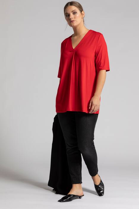 T-Shirt, Zierfalte, V-Ausschnitt, selection