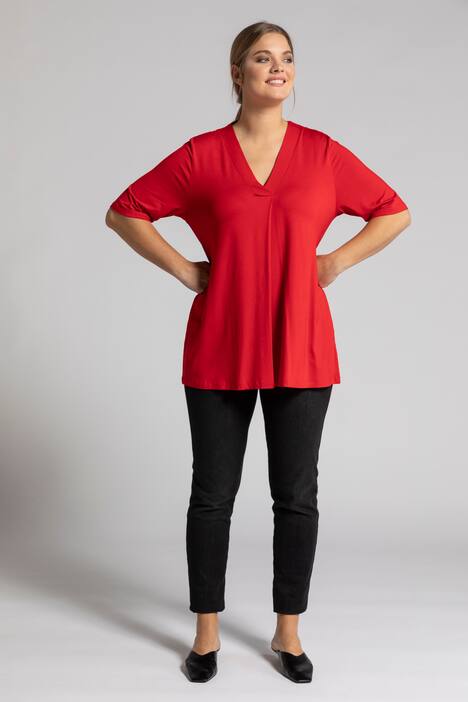 T-Shirt, Zierfalte, V-Ausschnitt, selection